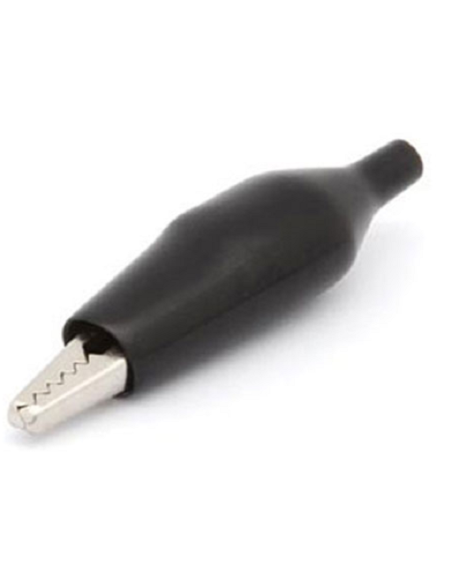 Pinza cocodrilo aislada soldable grande de 62mm negra Pinza cocodrilo aislada soldable grande de 62mm negra
