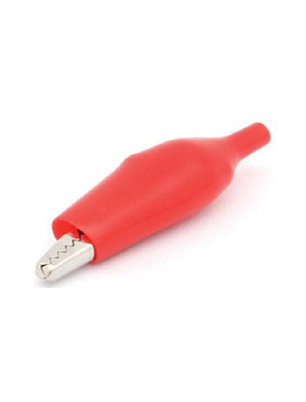 Pinza cocodrilo aislada soldable grande de 62mm rojo