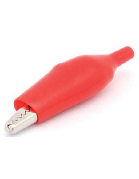 Pinza cocodrilo aislada soldable grande de 62mm rojo Pinza cocodrilo aislada soldable grande de 62mm rojo