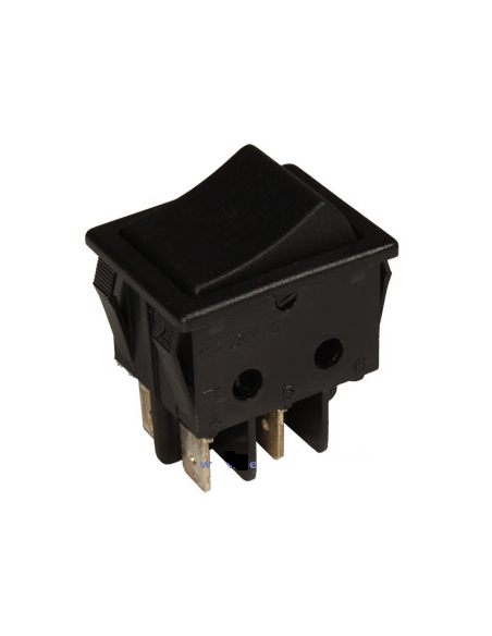 Interruptor conmutador basculante 6p 2c sin retorno