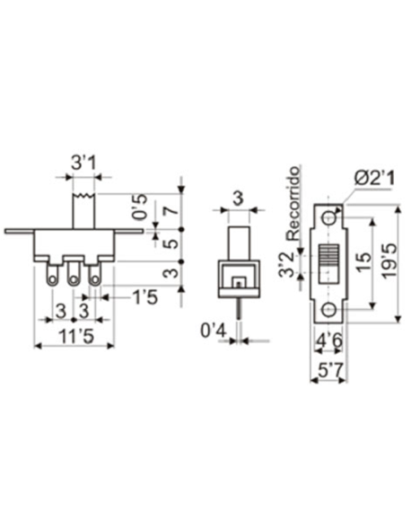 2 port slide switch and one circuit