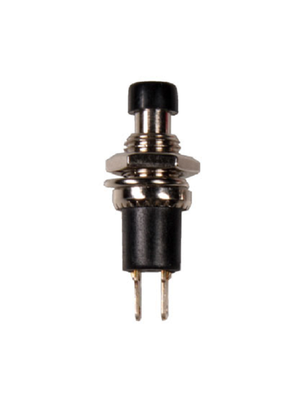 Black Normally Open Panel Push Button