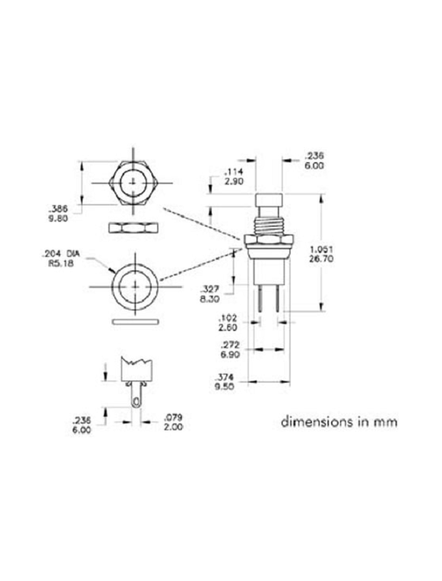 Schwarzer Schließer-Druckknopf