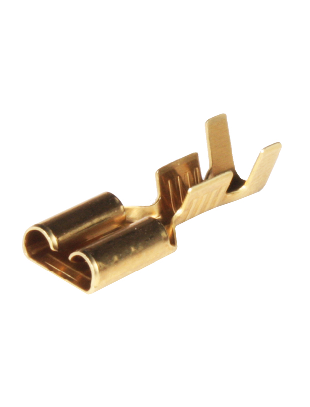 Terminal faston hembra de 6,3mm de latón
