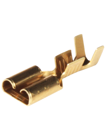 Terminal faston fêmea de latão de 6,3 mm