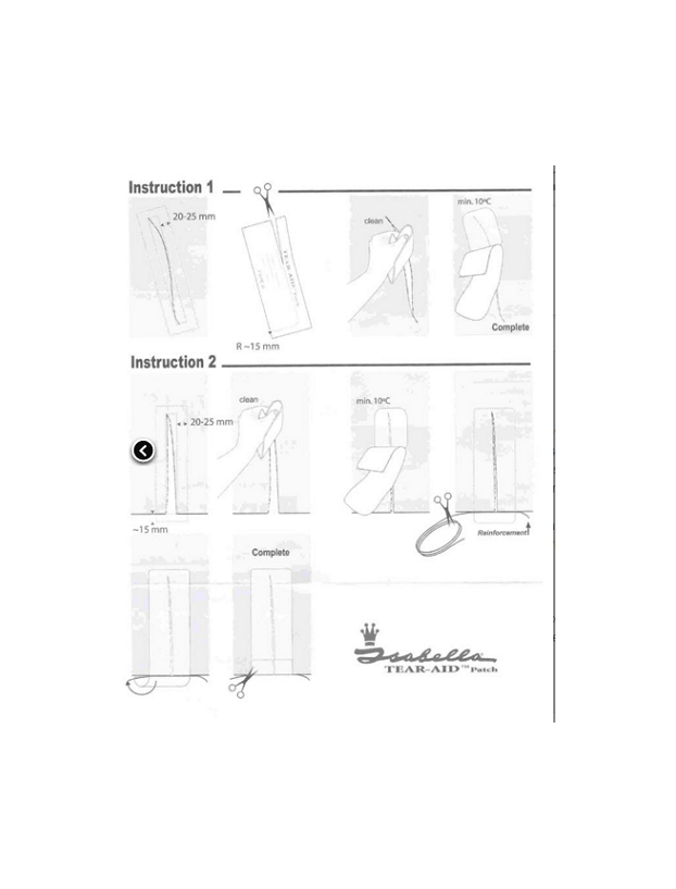 Kit de réparation pour toit et store en polyester