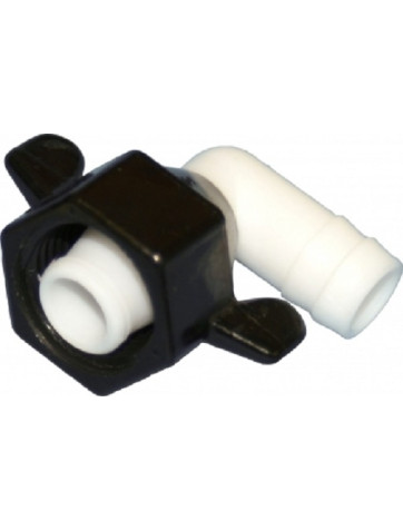 Racord conexión para AQUA8 FIamma en codo de 12mm de rosca