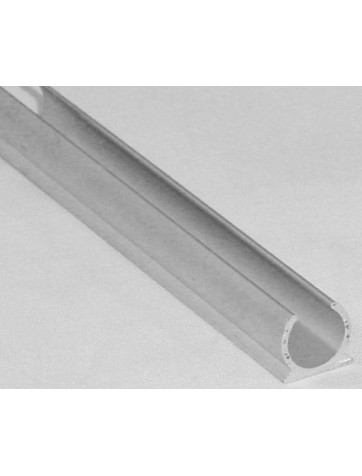 Aluminum rail guide for advancement or skirting of caravans