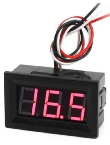 Voltimetro digital 100 VDC Rojo