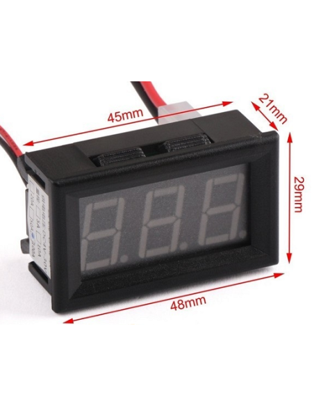 Digital voltmeter 100 VDC Red