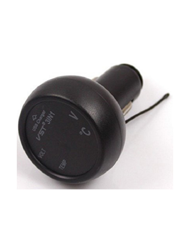 Voltmeter mit USB-Anschluss und Thermometer 3 in 1