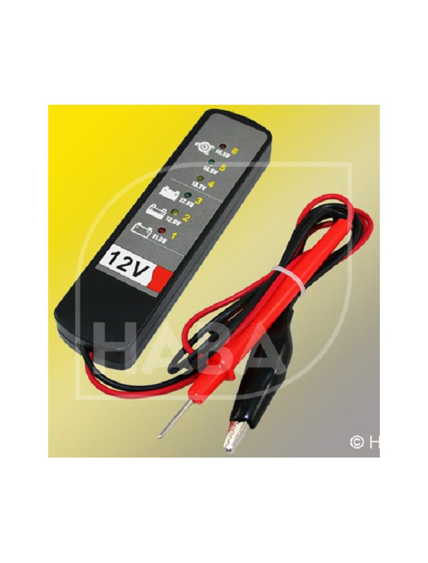 Tester-control de tensión para batería de 12V
