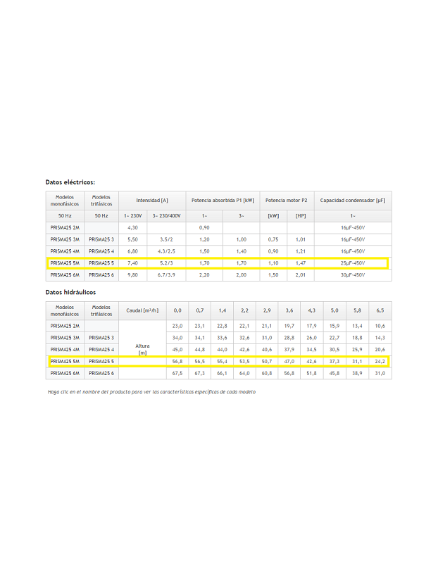 Pompe + Pressostat ESPA Prisma 25 5M 1.5CV Monophasé