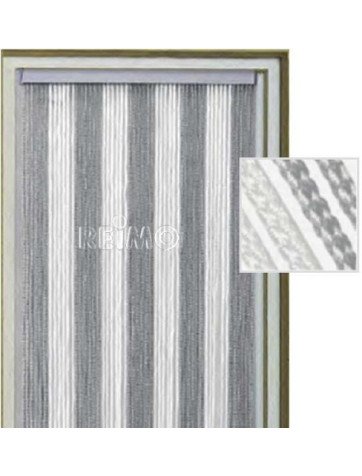 Cortina Korda  gris y blanca 60x190 cm