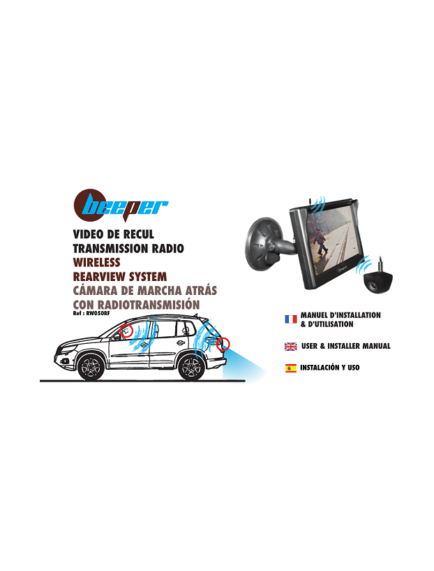 Reversing camera with radio transmission