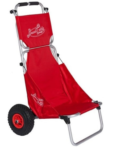 Cadeira trolley-praia com dossel de alumínio