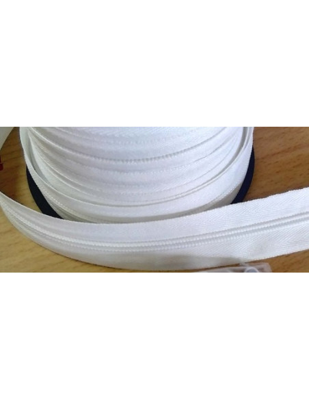 Zip visibile con 7 mm Separatore a spirale bianco