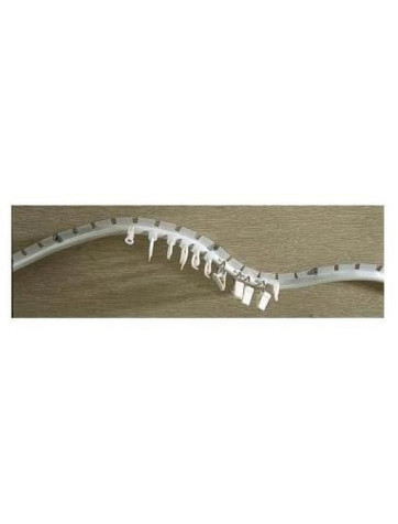 Barra-rail flexible para cortinas de baño