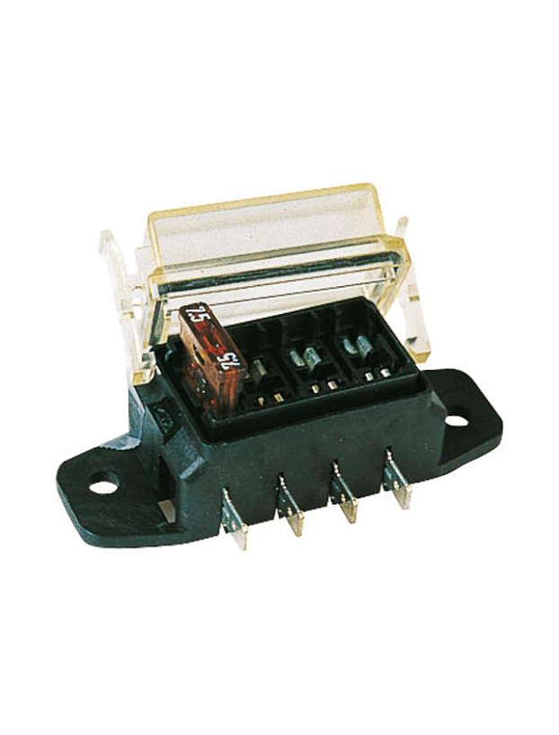 Soporte para 4 fusibles con tapa