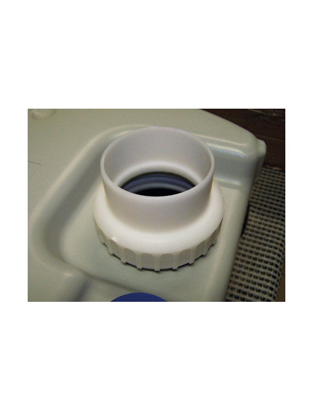 Schmutzwassertank von 25 Liter mit Rädern. Grau. Mittelland