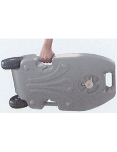 Schmutzwassertank von 25 Liter mit Rädern. Grau. Mittelland