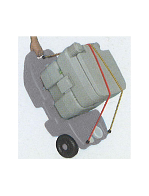 Dirty water tank of 25 liters with wheels. Gray. Midlands