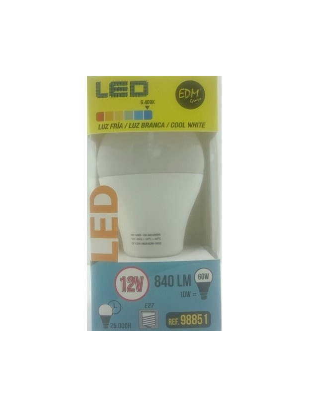 12V E27 10W cold light led bulb