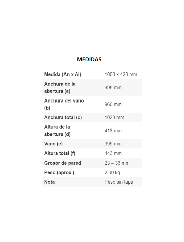 Puerta  auxiliar Dometic SK4 1000 x 405 cm