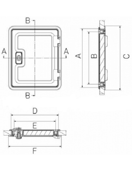 Puerta  auxiliar Dometic SK4 1000 x 405 cm