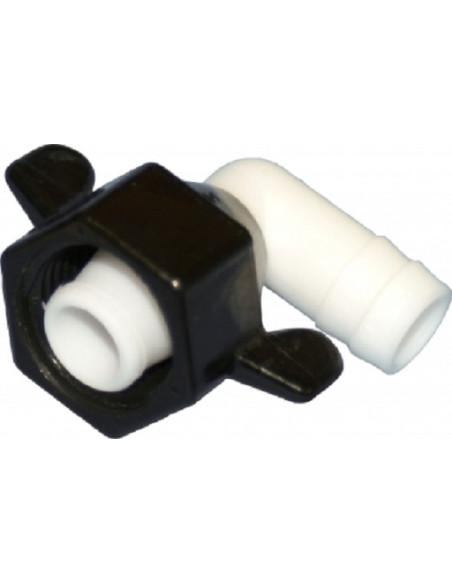 Elbow connection fitting with 10mm thread for Surflo or Aqua 8 pumps Elbow connection fitting with 10mm thread for Surflo or Aqua 8 pumps