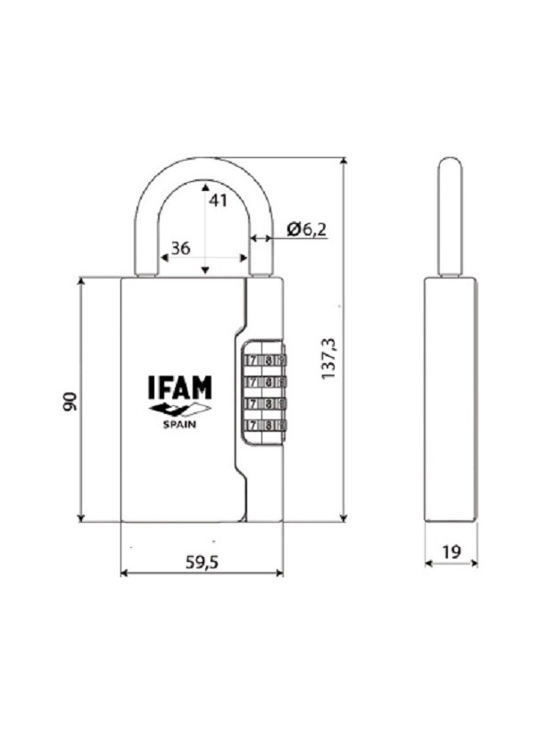 Key-guard padlock with G3 shackle