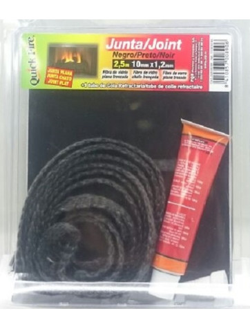 Junta de vidrio plana trenzada de 10 mm