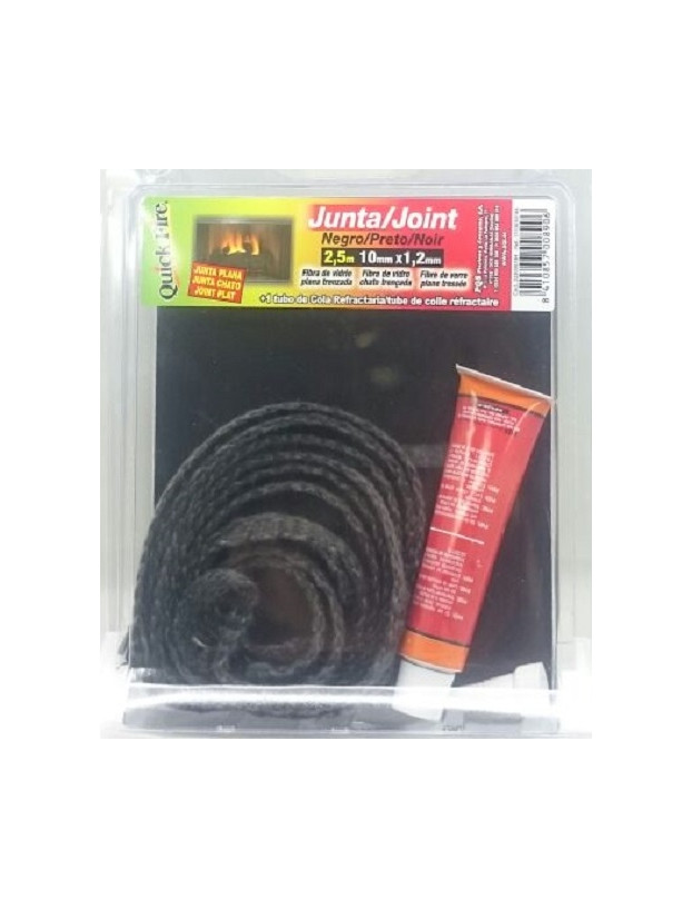 Junta de vidrio plana trenzada de 10 mm