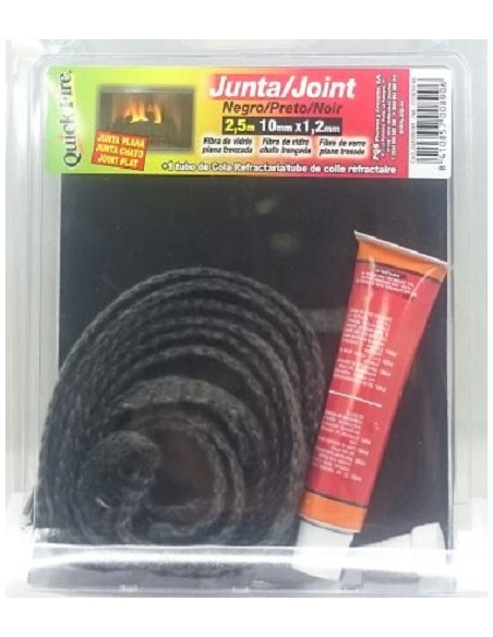 Junta de vidro plano trançado de 10 mm