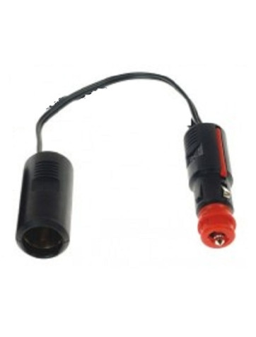 Large cigarette lighter socket with adapter for small 12V socket