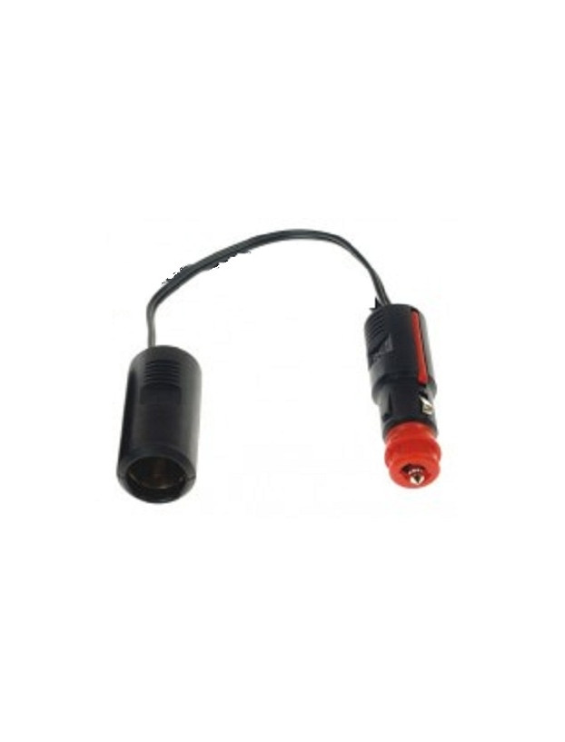 Large cigarette lighter socket with adapter for small 12V socket
