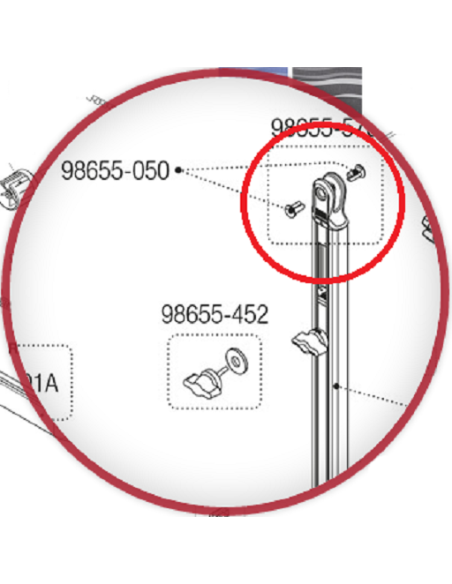 Terminal rivets for awning leg hinge