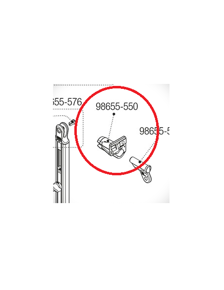 Fixing kit for right leg of Fiamma awning