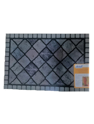 Art flocked rubber doormat