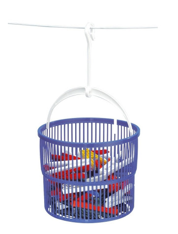 Cesta de pinzas de la ropa.