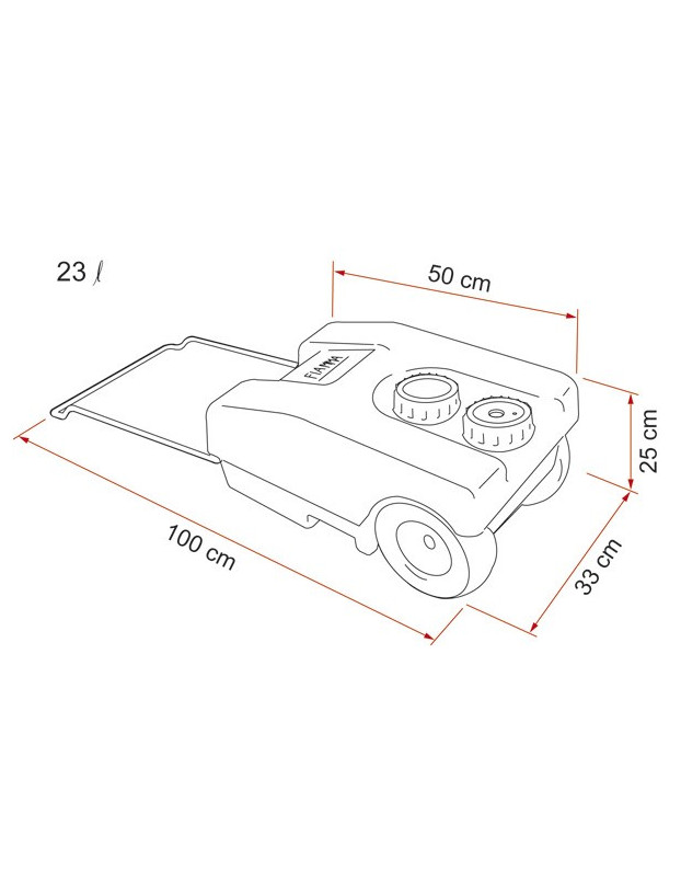 Depósito de aguas limpias Fiamma Roll tank  23 F