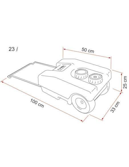 Clean water tank Fiamma Roll tank 23 F