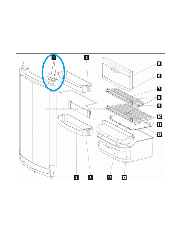 Thetford fridge permanent opening piece