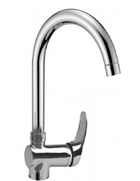 Wasserhahn mit hohem gebogenem Auslauf