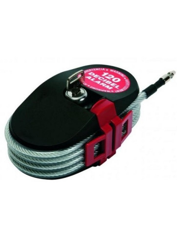 Alarma acústica con cable cerrojo antirrobo de 2.40 metros y altavoz de 120 dB