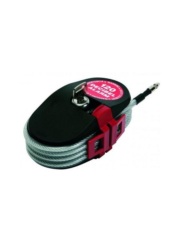 Alarma acústica con cable cerrojo antirrobo de 2.40 metros y altavoz de 120 dB