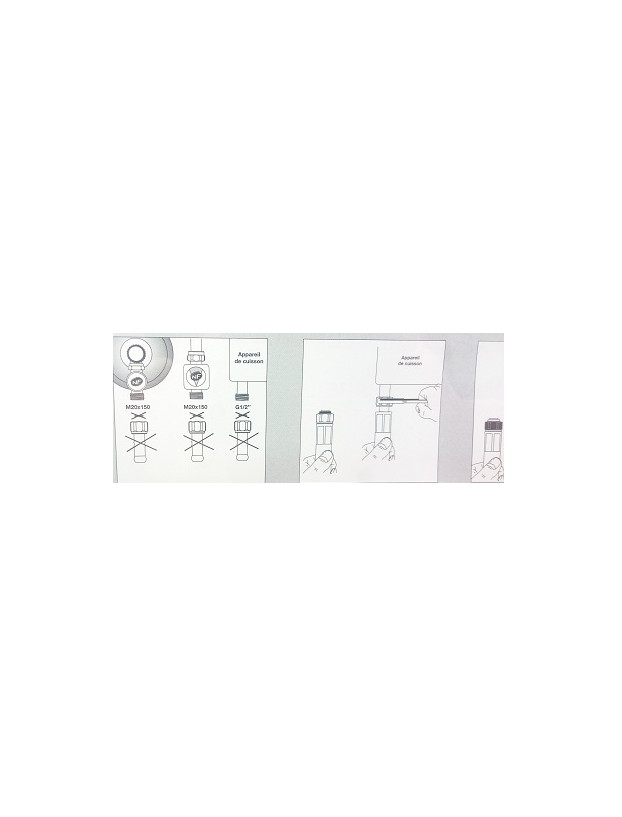 Lyra Butan/Propan-Schlauch Eingang M20x150 und Ausgang G 1/2