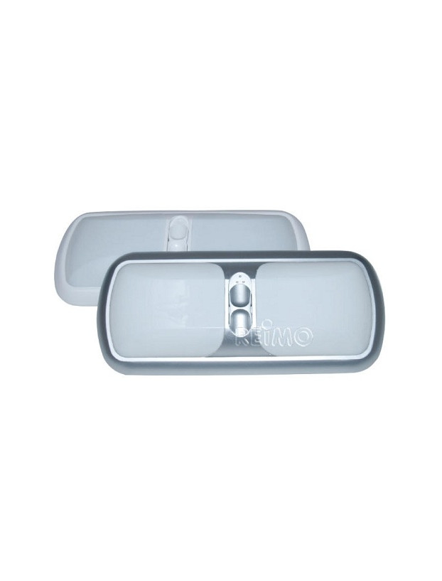 Luz de teto de 12 V com interruptor branco duplo