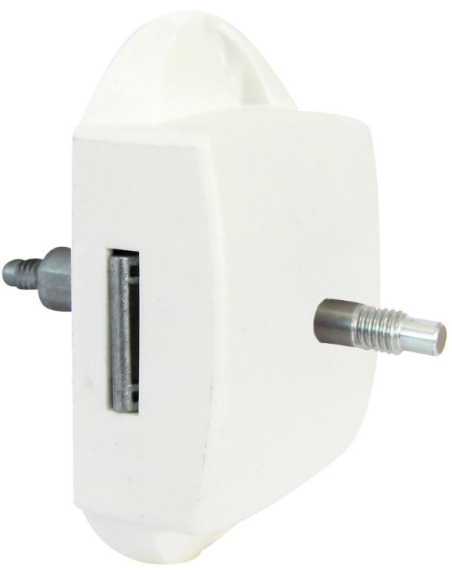 Lock and handle with internal and external opening