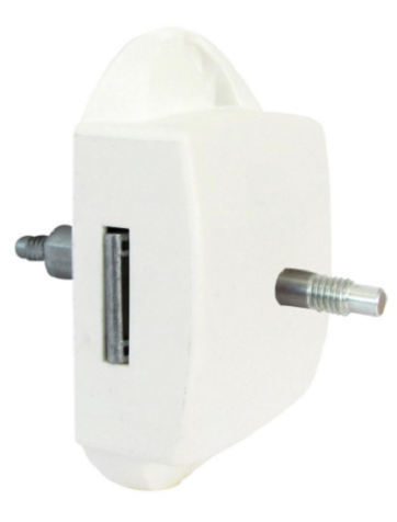 Cerradura y tirador de mueble con apertura interior y exterior con alojamiento para falleba